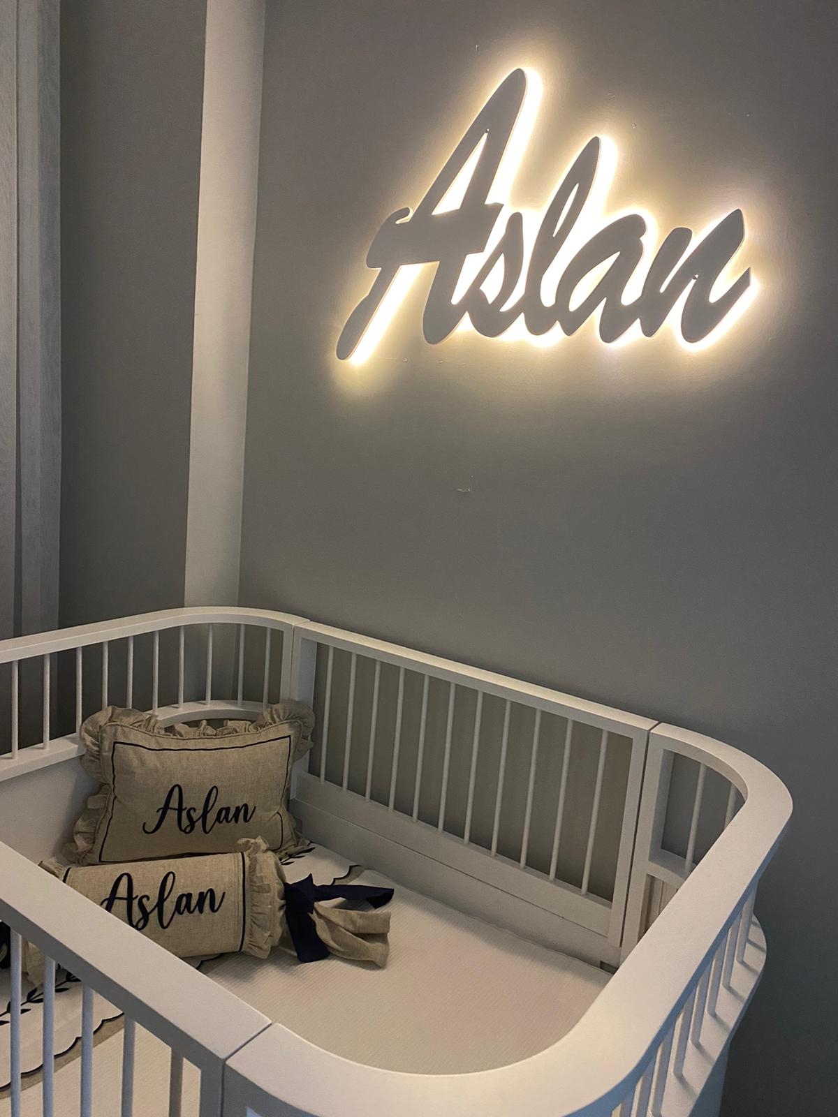 50cm Extra Büyük Boy Işıklı FİGÜRSÜZ Tek İsimlik