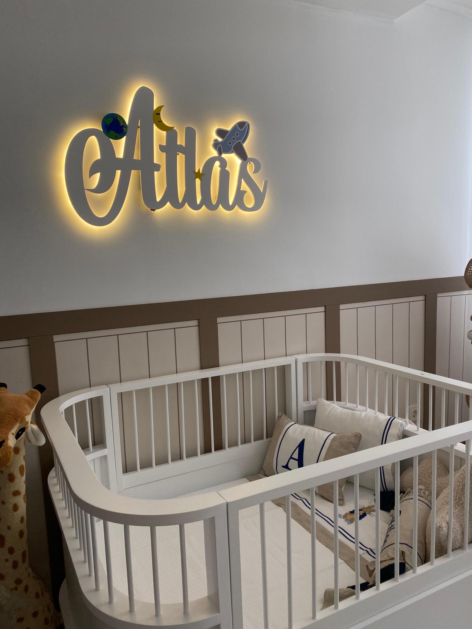 50cm Extra Büyük Boy Işıklı Tek İsimlik