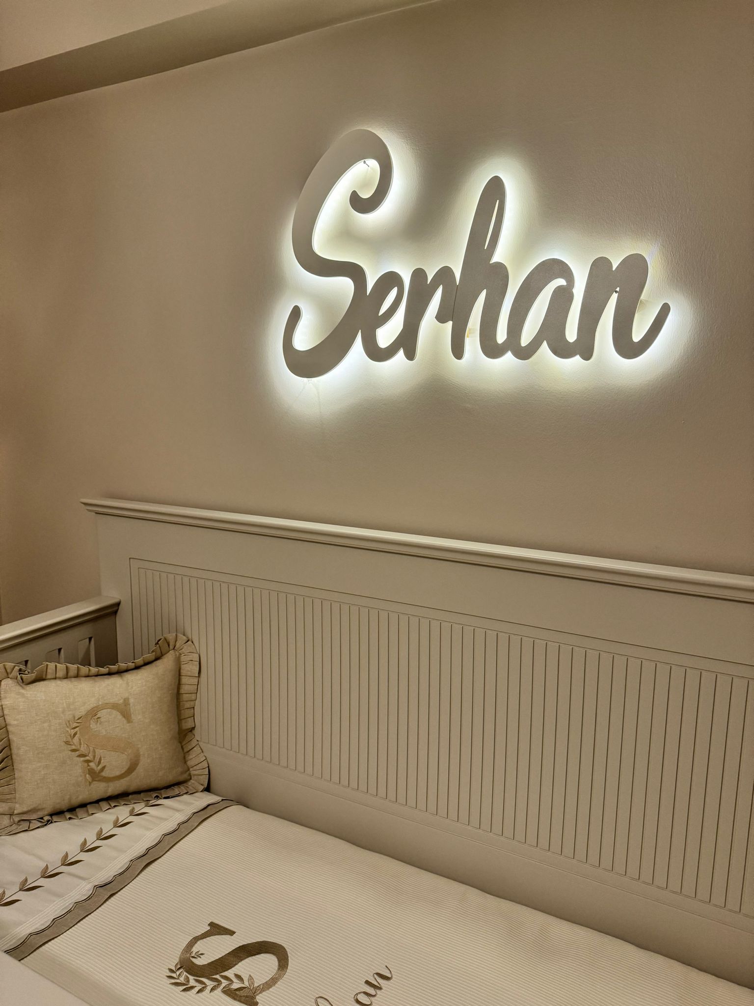 50cm Extra Büyük Boy Işıklı FİGÜRSÜZ Tek İsimlik
