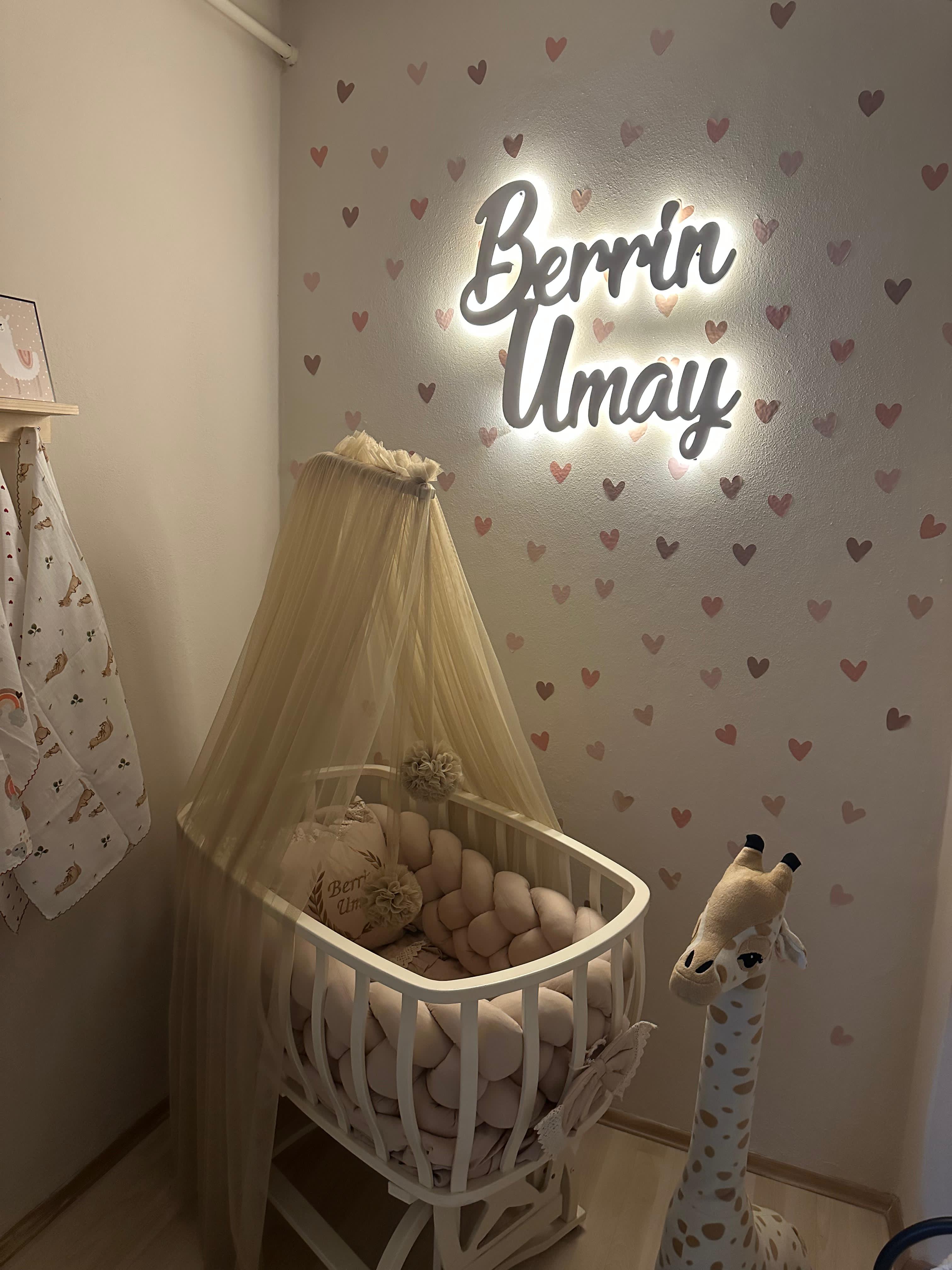Büyük Boy Işıklı FİGÜRSÜZ Çift İsimlik