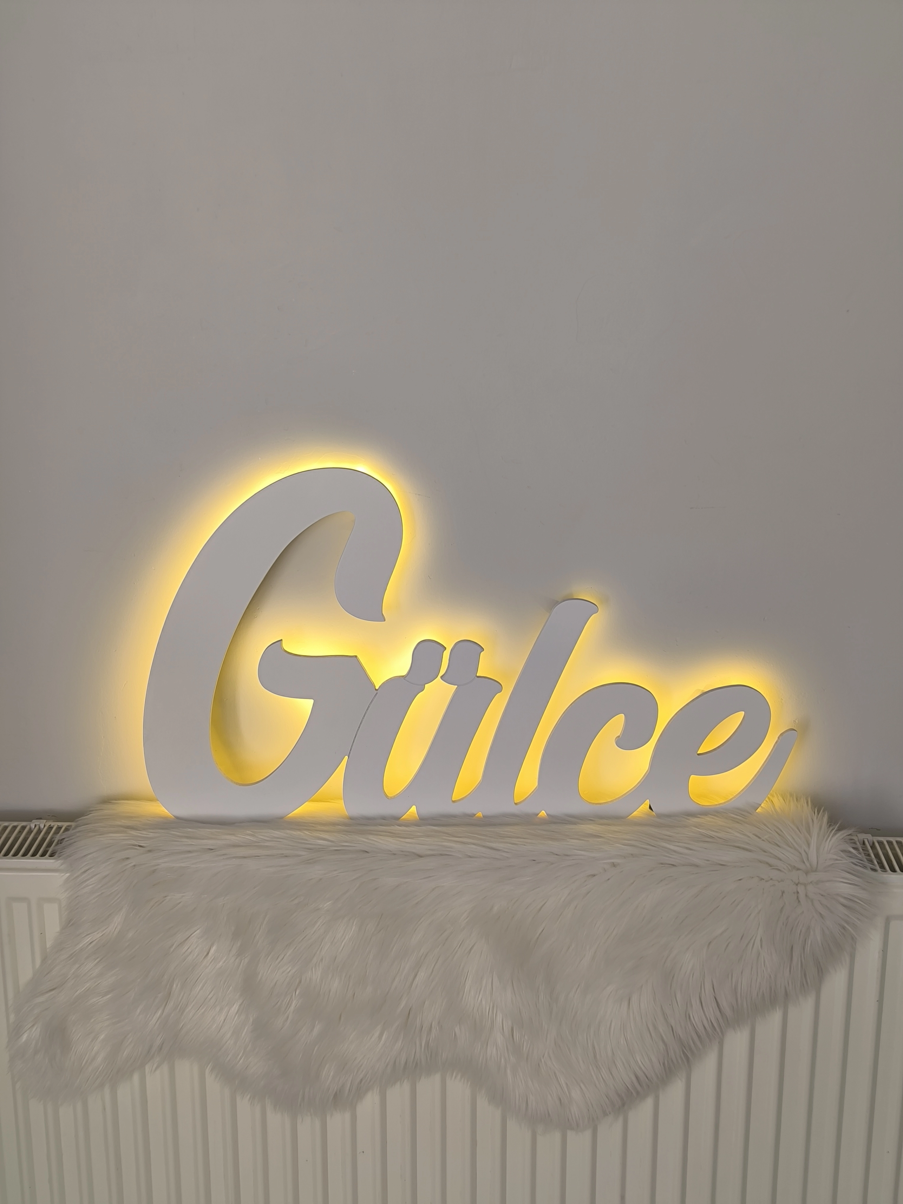 Büyük Boy Işıklı FİGÜRSÜZ Tek İsimlik